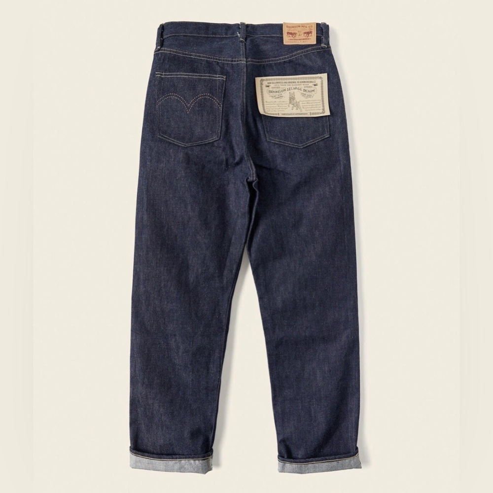 Bronson Mfg.Co. Lot 44801 1944 WWII Version Selvedge Denim Jeans W32 100% Cotton - Picture 5 of 13